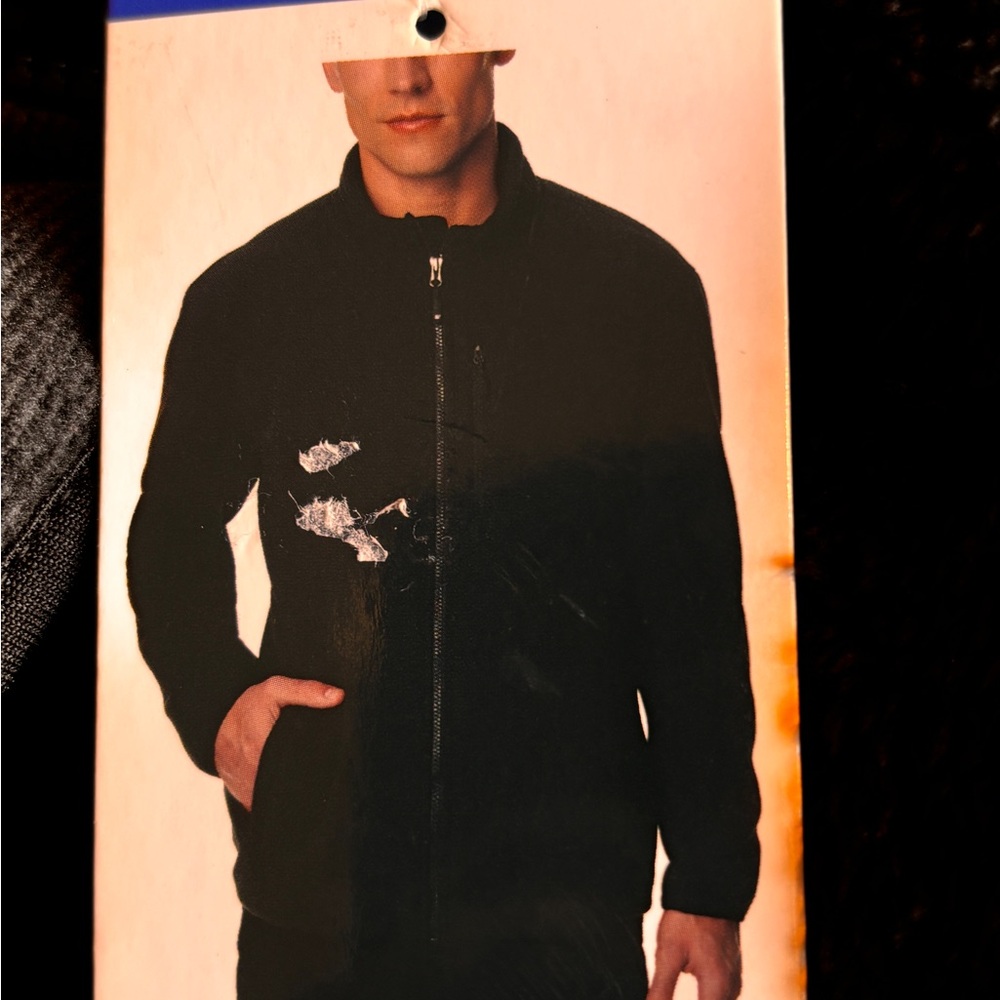 32 Degrees Men's Sherpa Lined Fleece Jacket Black Large - Picture 10 of 10